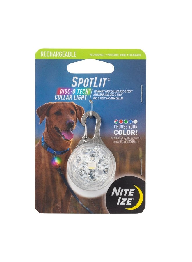 نايت آيز مصباح طوق نايت إيزي سبوتليت القابل لإعادة الشحن - مصباح ديسكو كارابينر لأطواق الكلاب - قابل لإعادة الشحن مع سلسلة مفاتيح من الفولاذ المقاوم للصدأ - طوق كلب متوهج للسلامة - مجوهرات ديسك-أو التقنية - Image 1