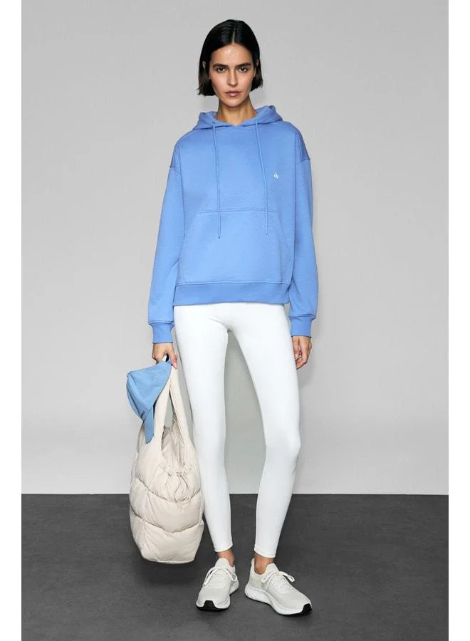 Urban Beat  JINGSO Women's Soft Fleece Hooded Sweatshirt with Kangaroo Pocket and Print Details in Blue. for Women | Best Price UAE