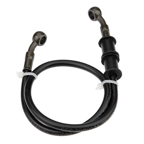Mtsooning Motorcycle Brake Hydraulic Line, 60cm/23.6inch Braided Clutch Oil Pipe, Stainless Brake Hose Replacement for ATV Motorbike Pit Dirt Bike - Image 1