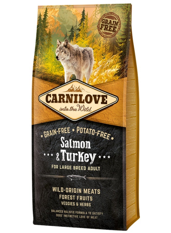 Carnilove Salmon & Turkey for Large Breed Adult Dogs 12kg | Grain - Free & Potato - Free