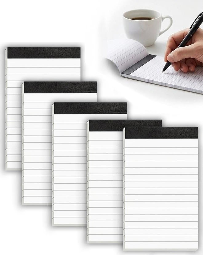5 Pack A7 Small Notepads Refills, Mini Pocket Notebook 3 x 5 Inch Lined Writing Note Pads with 30 Sheets, Memo Pad Paper for Office School Home Shopping To Do Lists Journals Reminders - Image 1