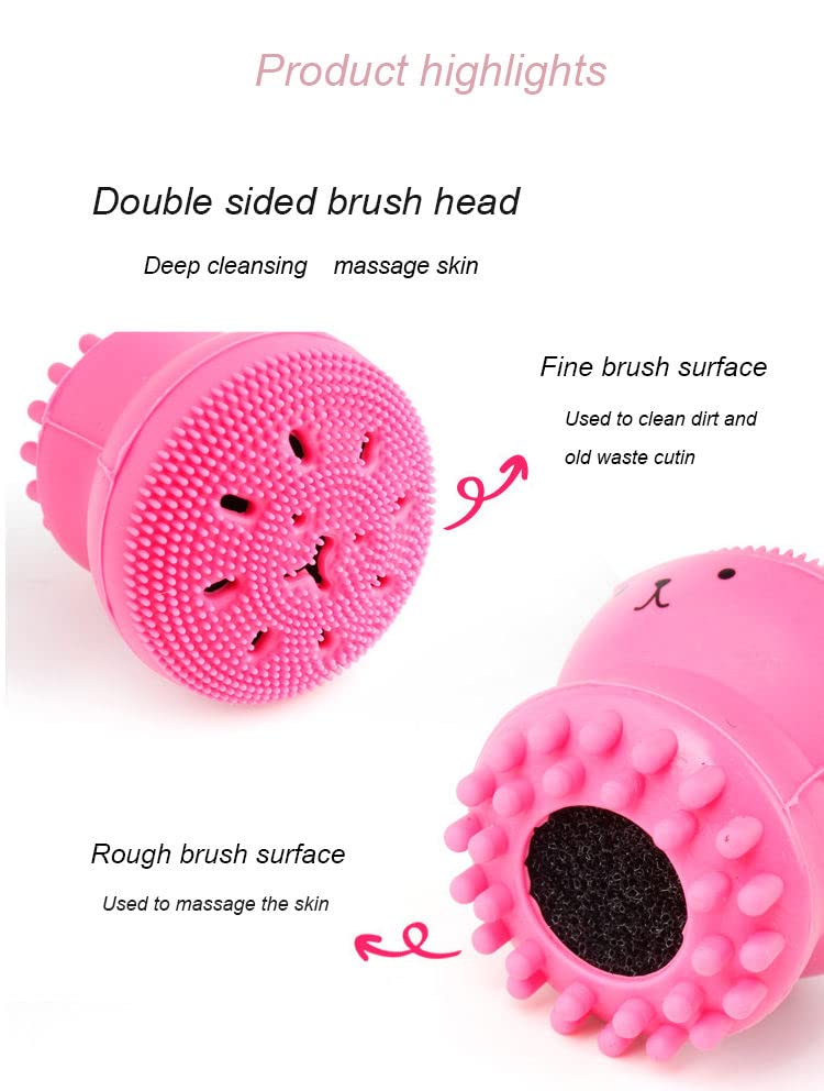 Giffy® Massage Brush Silicone Face Scrubber Exfoliator Soft Cute Octopus Facial Cleansing Brush - Image 5