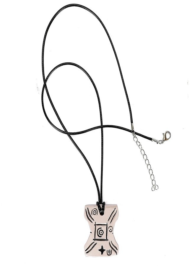 ASVP Shop Japor Snippet Necklace Padme Vintage Look With Engraved Finish, One Size, Faux Leather, Japor - Image 4