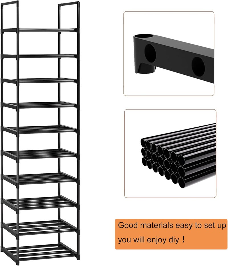 OYREL Shoe Rack, Sturdy Metal Shoe Rack Organizer,Narrow Shoe Racks for Closets,Shoes Rack,Shoe Stand,Shoe Shelf - Image 4