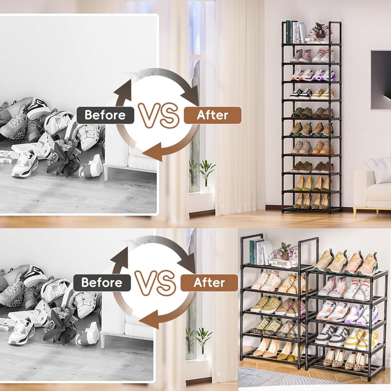 OYREL Shoe Rack, Sturdy Metal Shoe Rack Organizer,Narrow Shoe Racks for Closets,Shoes Rack,Shoe Stand,Shoe Shelf - Image 3