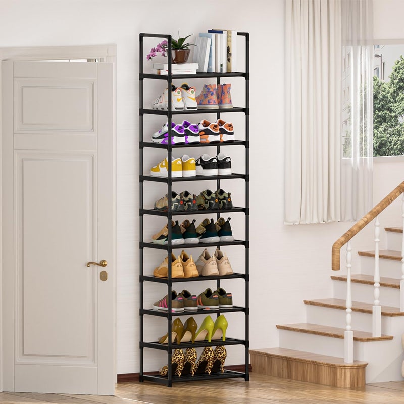 OYREL Shoe Rack, Sturdy Metal Shoe Rack Organizer,Narrow Shoe Racks for Closets,Shoes Rack,Shoe Stand,Shoe Shelf - Image 1