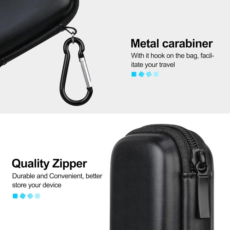 Lacdo Hard Carrying Case for SSK Portable SSD External Solid State Drives 250GB 500GB 1TB 2TB SSD External Hard Drive USB 3.2 Gen2 Hard EVA Shockproof Protective Storage Travel Bag, Black - Image 4