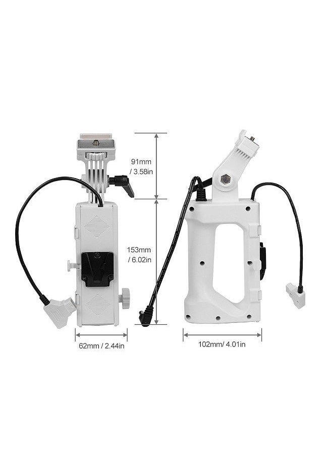 YONGNUO YONGNUO V-Lock Mount Battery Handle Power Supply Base Compatible with YONGNUO YNLUX200 LED Video Light  - Image 5