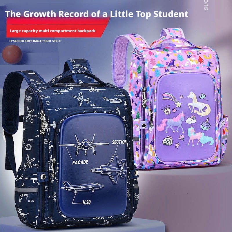 Sesame Baby Kids Cartoon Backpack Boys Grades 1-3 One-Piece Open Large Capacity Children's Schoolbag - Image 1