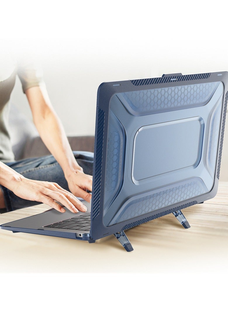 عام حافظة واقية لجهاز MacBook Neo 13 2026 مع حامل تبريد مدمج، غلاف كامل للجسم مضاد للصدمات والخدوش، غطاء رفيع وخفيف الوزن. - Image 3