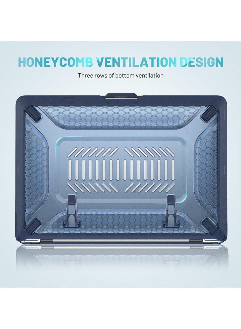 عام حافظة واقية لجهاز MacBook Neo 13 2026 مع حامل تبريد مدمج، غلاف كامل للجسم مضاد للصدمات والخدوش، غطاء رفيع وخفيف الوزن. - Image 4