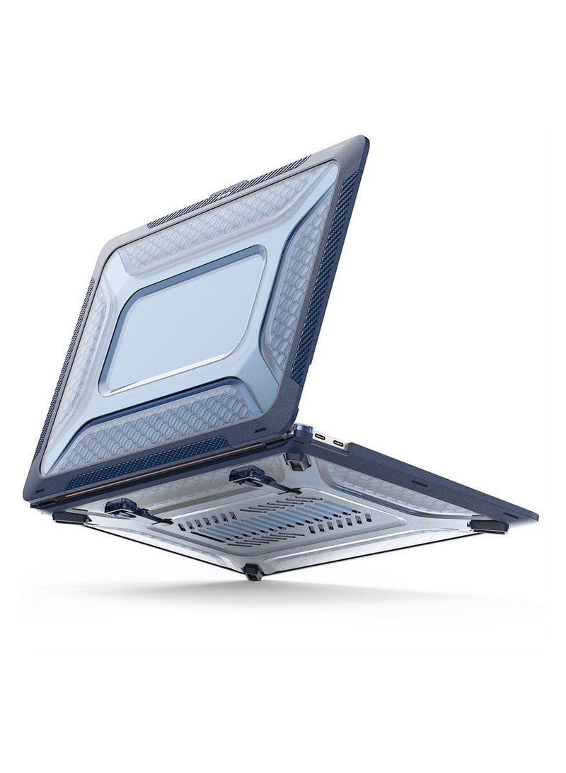 عام حافظة واقية لجهاز MacBook Neo 13 2026 مع حامل تبريد مدمج، غلاف كامل للجسم مضاد للصدمات والخدوش، غطاء رفيع وخفيف الوزن. - Image 2