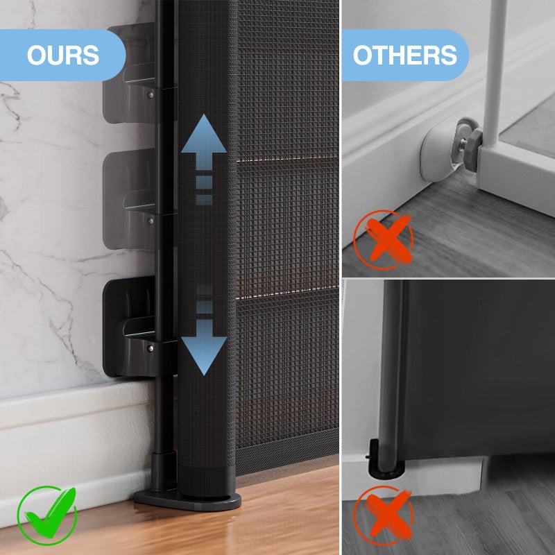 probebi Retractable Baby Gates for Stairs No Drill, PRObebi Retractable Dog Gate Indoor Extends to 54" Wide 34" Tall, Child Gates for Doorways, Stair Gate Use for Outdoor, Hallways, Doorways, Deck, Porch - Image 5