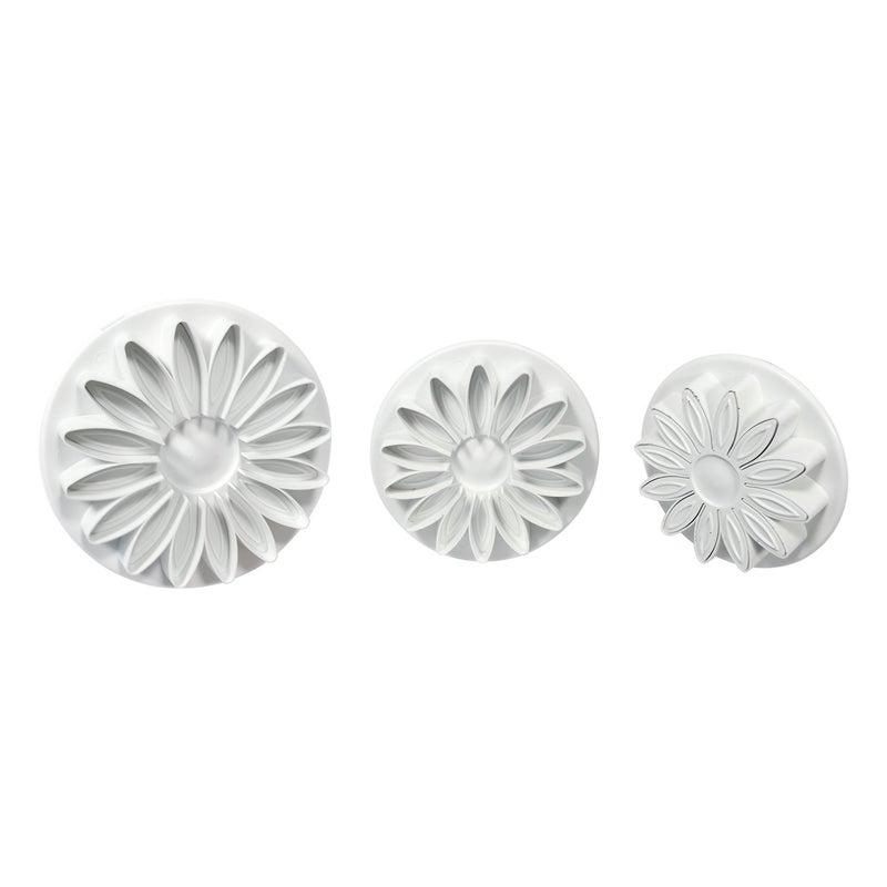 PME Plunger Cutters  Veined Sunflower Daisy and Gerbera  3-Pack - Image 1
