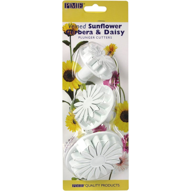 PME Plunger Cutters  Veined Sunflower Daisy and Gerbera  3-Pack - Image 5