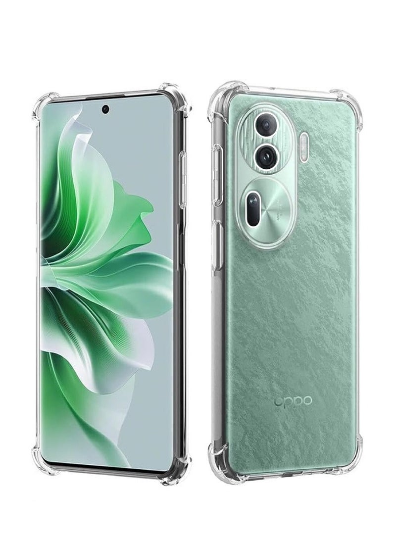 Techie غطاء حماية شفاف من TPU لزاوية Oppo Reno 11 5G مع حماية عدسة الكاميرا - Image 1