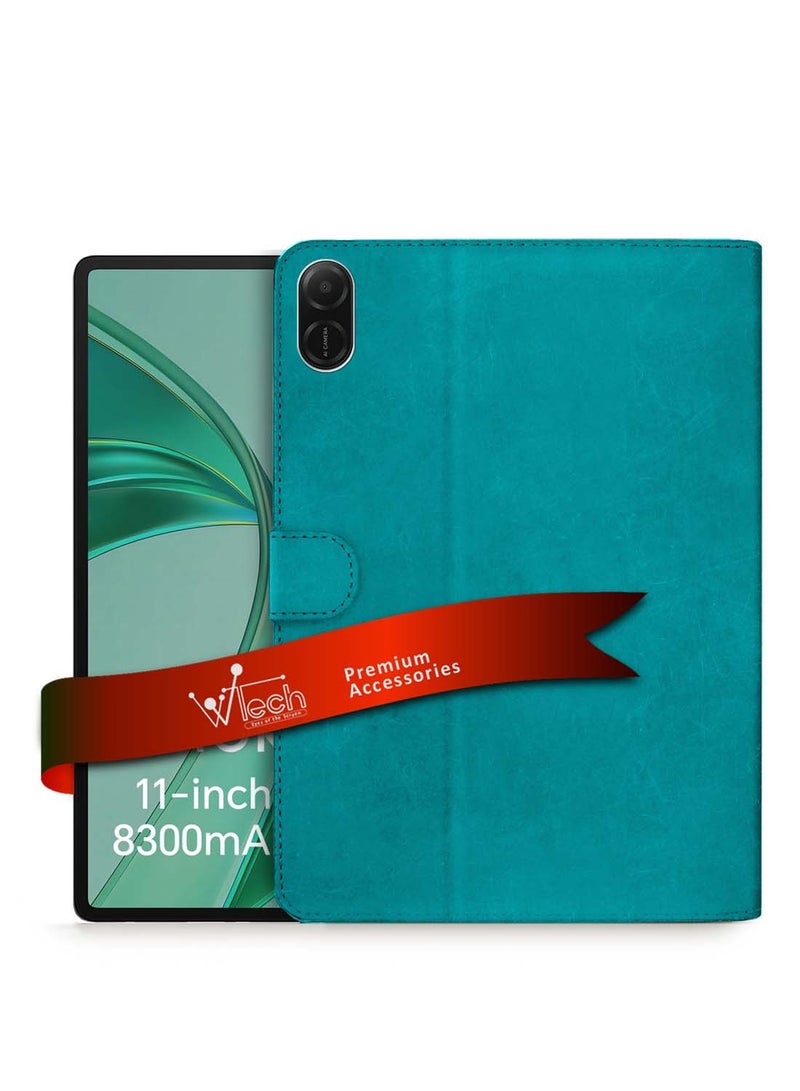 دبليو تيك هونر وساد X8a 2024 (11 بوصة) غطاء غطاء فليب للإغلاق المغناطيسي من الجلد باللون الأزرق البحري - Image 1