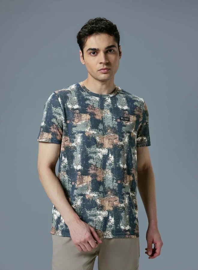 Technosport Technosport All Over Print Slim Fit T-Shirt