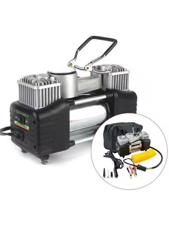 2 اسطوانة 12 فولت ضاغط هواء للسيارة لإطارات السيارات أقصى ضغط 200 رطل لكل بوصة مربعة مضخة هواء محمولة لسيارة SUV منفاخ إطارات - Image 1