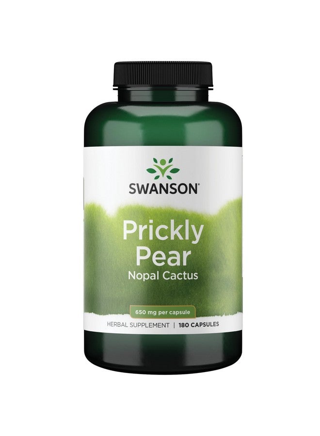 Swanson Premium Brand Swanson Prickly Pear Cactus Opuntia 650 Milligrams 180 Capsules - Image 1