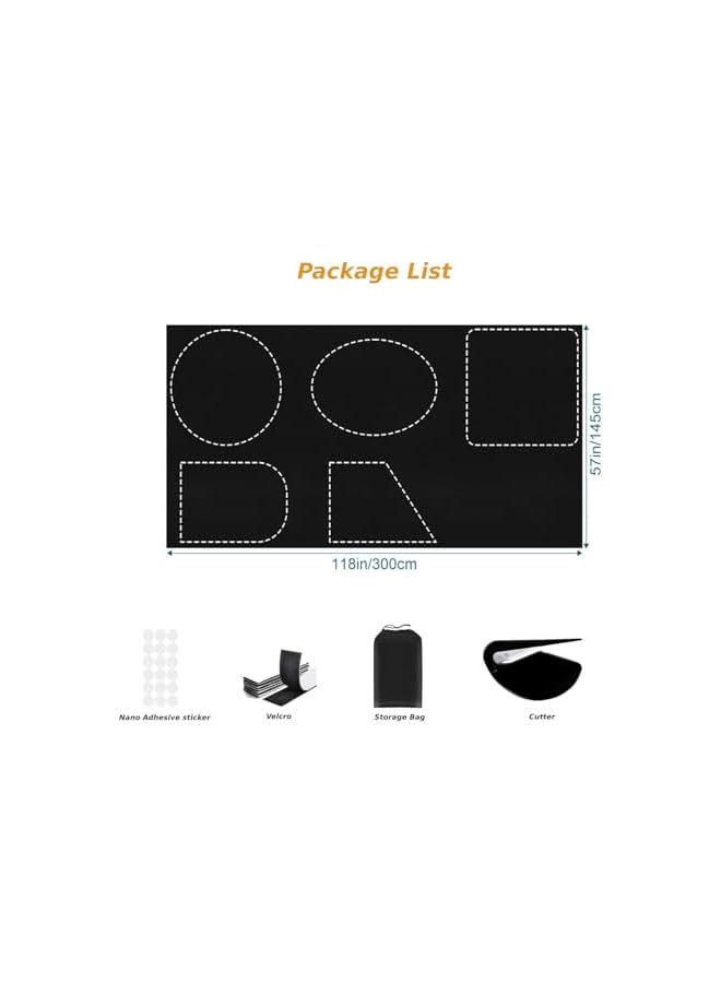 The Bros ستائر تعتيم 100% - ستائر نافذة محمولة يمكن تركيبها ذاتيًا مع لاصقات - ستائر نافذة بدون حفر لغرفة النوم، حضانة، سفر، غرفة نوم جامعية، مكتب - أغطية نافذة تعتيم قابلة للقص لتناسب الحجم - Image 4