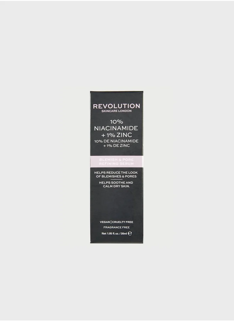 REVOLUTION Blemish And Pore Refining Serum - 10% Niacinamide + 1% Zinc