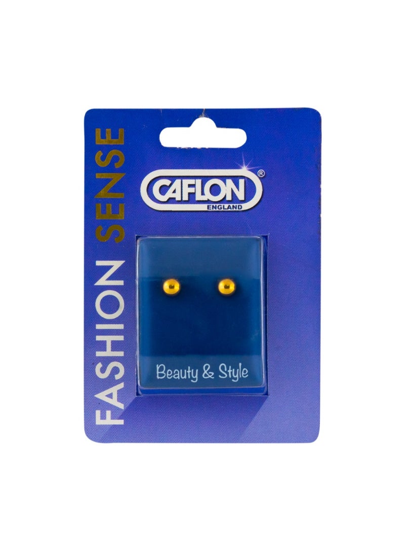 Caflon Fashion Sense Gold Plated Ball Earring| 5Mm