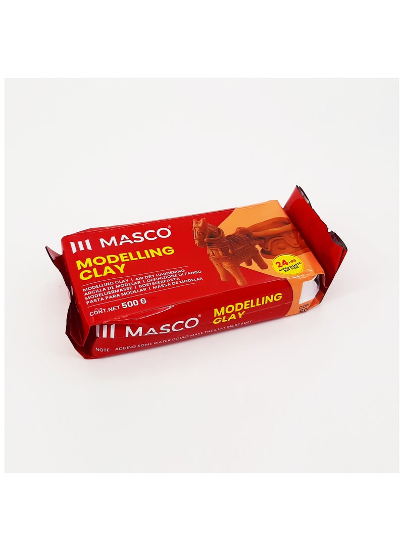 MASCO Air Dry Hardening Brown Modelling Clay, 500g