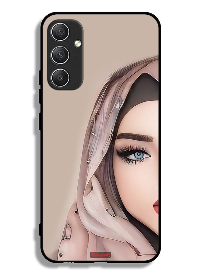 Tolwak Samsung Galaxy A34 5G Protective Case Cover Half Face Girl Art - Image 1
