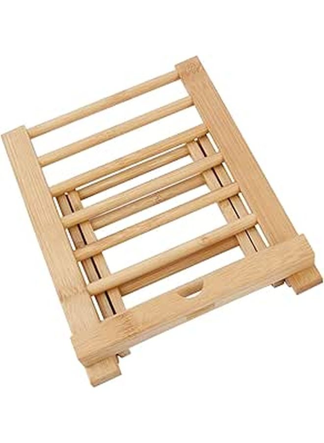 Foldable Adjustable Bamboo Phone Stand Holder For Desk Tablet And Mobile Support - Image 1