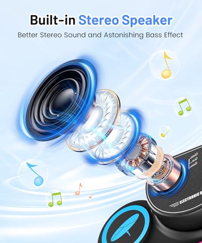 Sboet طقم الطبول الإلكتروني Sboet، 9 وسادة تدريب مع مدخل سماعة، آلة طقم الطبول القابلة للطي مع مكبر صوت مدمج، دواسات وعصي طبل، 10 ساعات من وقت التشغيل، هدية رائعة للأطفال في عيد الميلاد - Image 4