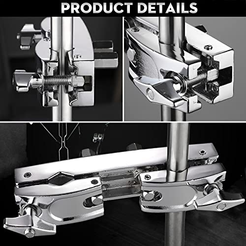 Facmogu Silver Multi-clamp, Adjustable Quick Release Multi-clamp Construct with Premium Stainless Steel Material, Cymbal Stand Mount Holder for Drum Cymbal Stands & Holders - Image 3