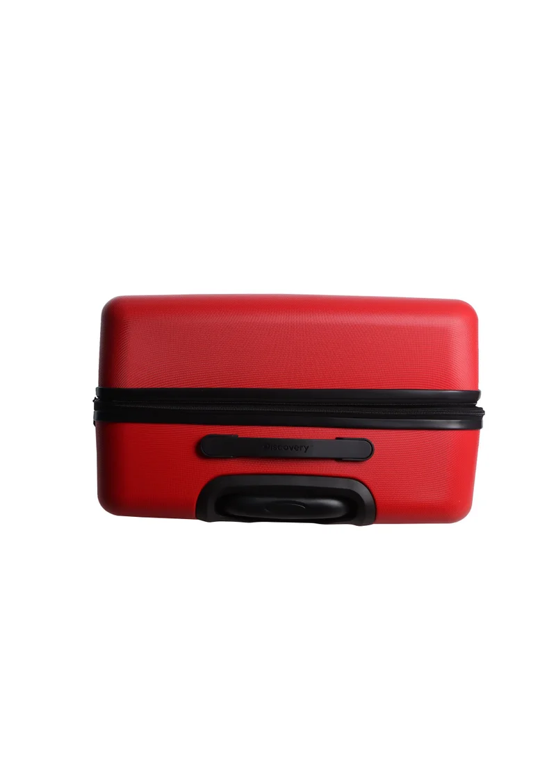 Discovery Discovery Reptile ABS Hardshell Large Check-In Luggage Red, Durable Lightweight Expandable Suitcase, 4 Double Wheel With TSA Lock Trolley Bag (28 Inch).