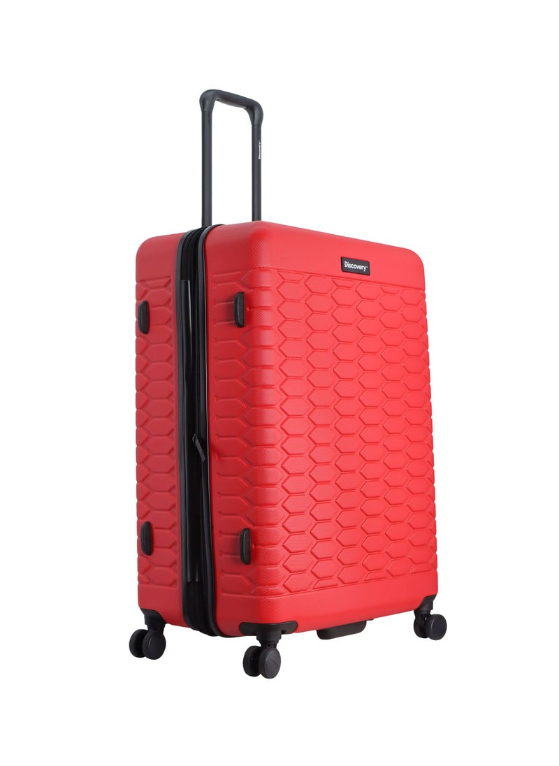 Discovery Discovery Reptile ABS Hardshell Large Check-In Luggage Red, Durable Lightweight Expandable Suitcase, 4 Double Wheel With TSA Lock Trolley Bag (28 Inch).  - Image 5