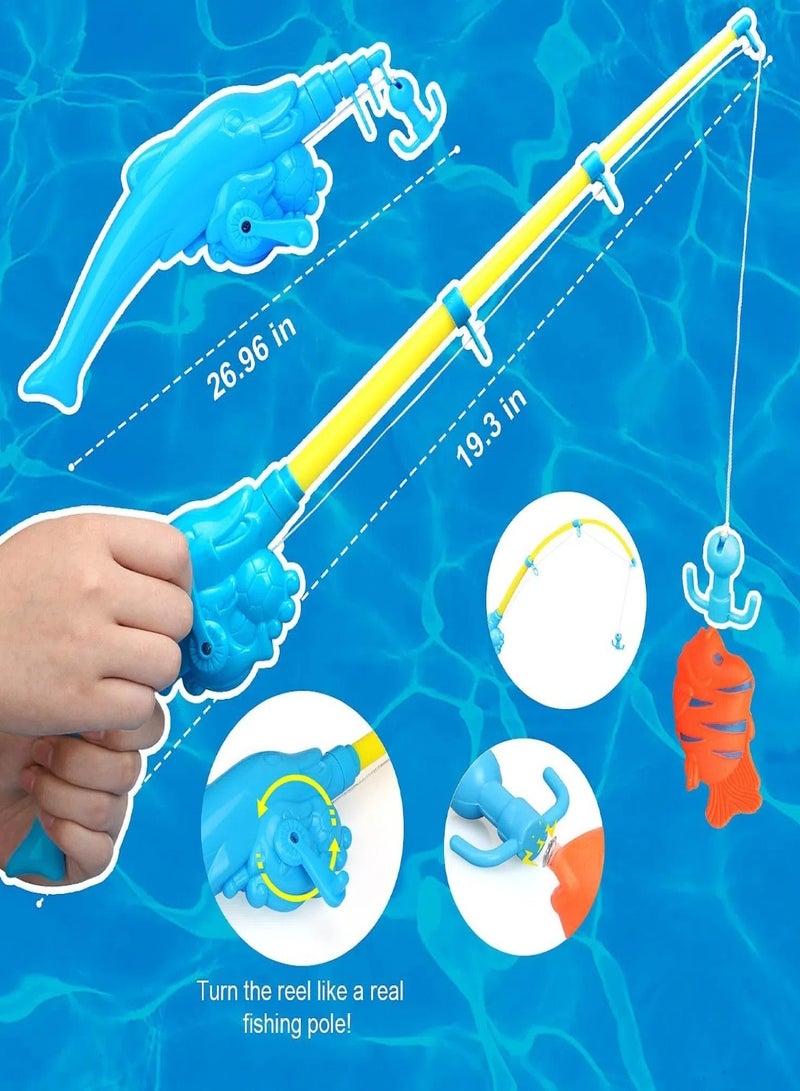 CHU DAI Magnetic Fishing Game for Kids 3-5 with Toddler Fishing Poles,Bath Toys for Kids Ages 4-8,Magnetic Poles Game are Designed for Little Hands - Image 3