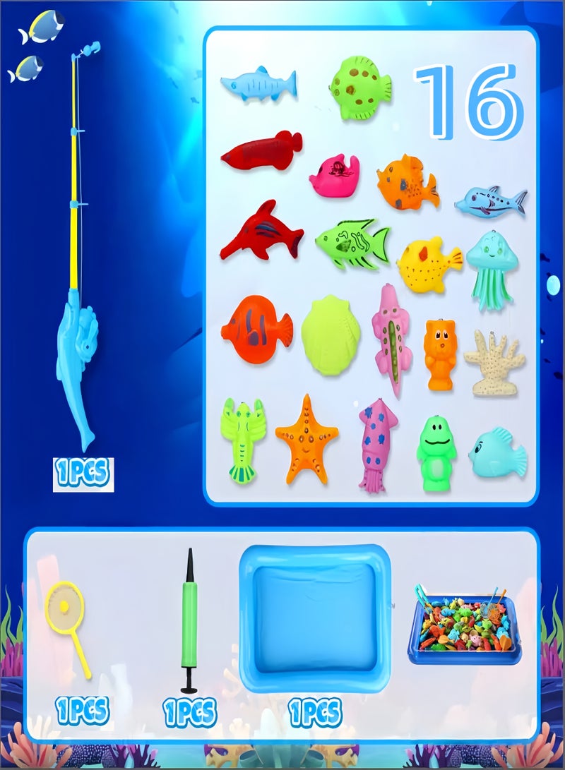 CHU DAI Magnetic Fishing Game for Kids 3-5 with Toddler Fishing Poles,Bath Toys for Kids Ages 4-8,Magnetic Poles Game are Designed for Little Hands - Image 4