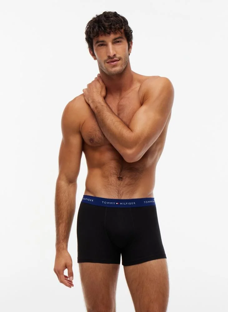 Tommy Hilfiger  3-Pack Signature Logo Contrast Waistband Trunks for Men | Best Price UAE