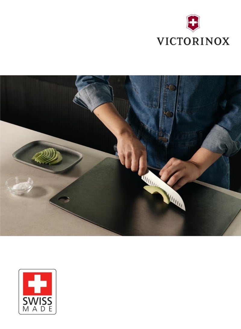 Victorinox Swiss Classic Santoku Knife 17 cm Black Fluted Edge - Image 4