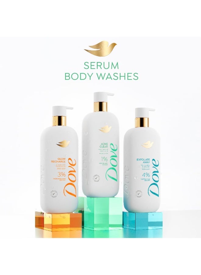 دوف غسول الجسم دوف سيروم لتنقية حب الشباب | تركيبة حمض الساليسيليك بنسبة 1% | يُنقي البشرة ويساعد على منع حب الشباب | خالٍ من البارابين وكبريتات لوريل الصوديوم | 300 مل - Image 4