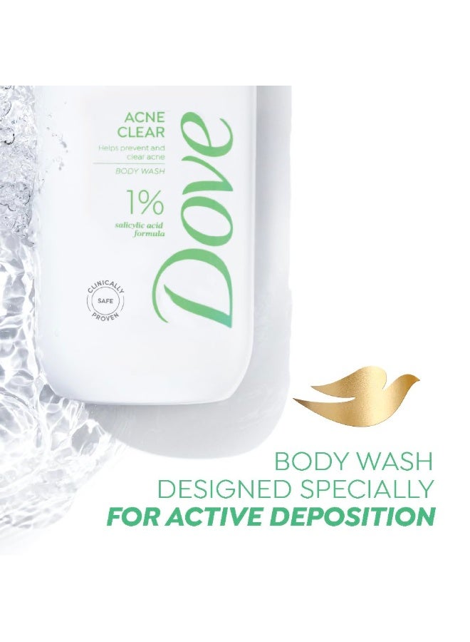 دوف غسول الجسم دوف سيروم لتنقية حب الشباب | تركيبة حمض الساليسيليك بنسبة 1% | يُنقي البشرة ويساعد على منع حب الشباب | خالٍ من البارابين وكبريتات لوريل الصوديوم | 300 مل - Image 3