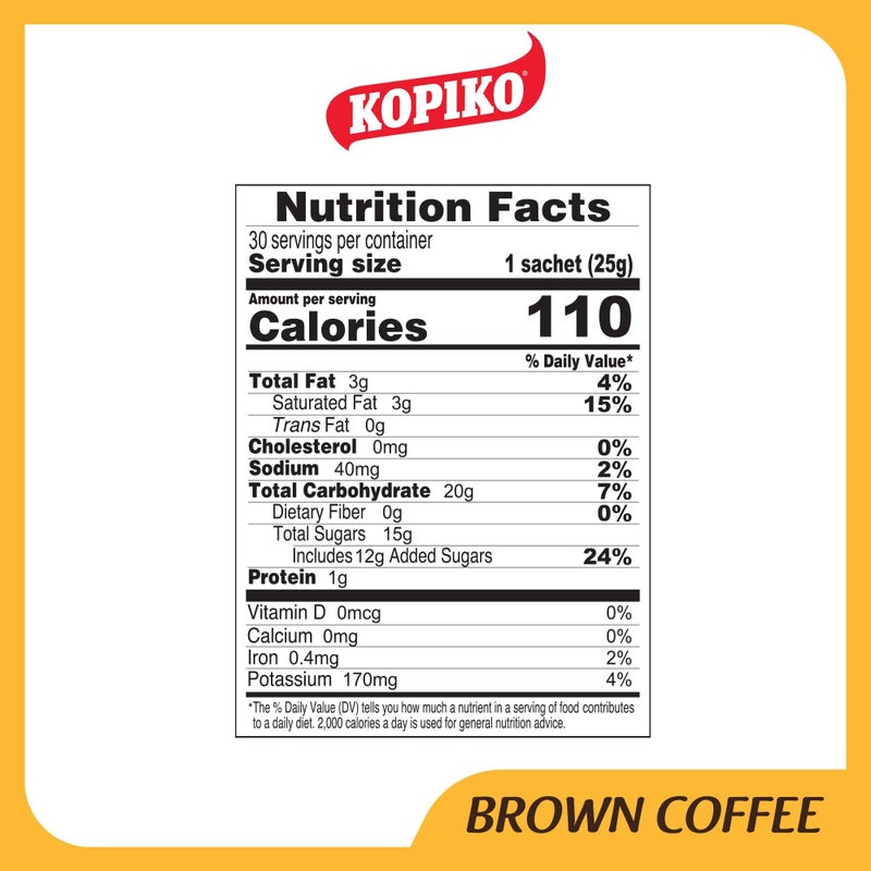 Kopiko Instant 3 in 1 Brown Coffee Mix with Creamer and Sugar 30 Count Per Bag - Image 5