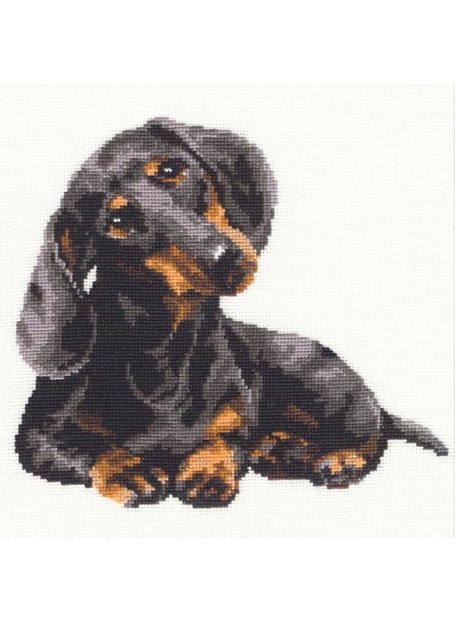 Riolis 906 - Dachshund - Counted Cross Stitch Kit 9¾" x 9¾" Zweigart 15 ct. White AIDA 11 Colors - Image 3