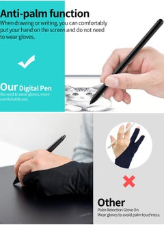General Stylus with 5 nibs, magnetic pen compatible with Galaxy Tab S6 Lite/S9 Plus/S9 Ultra/23 Ultra/Samsung S Pen replacement, pressure sensitive 4096  - Image 3