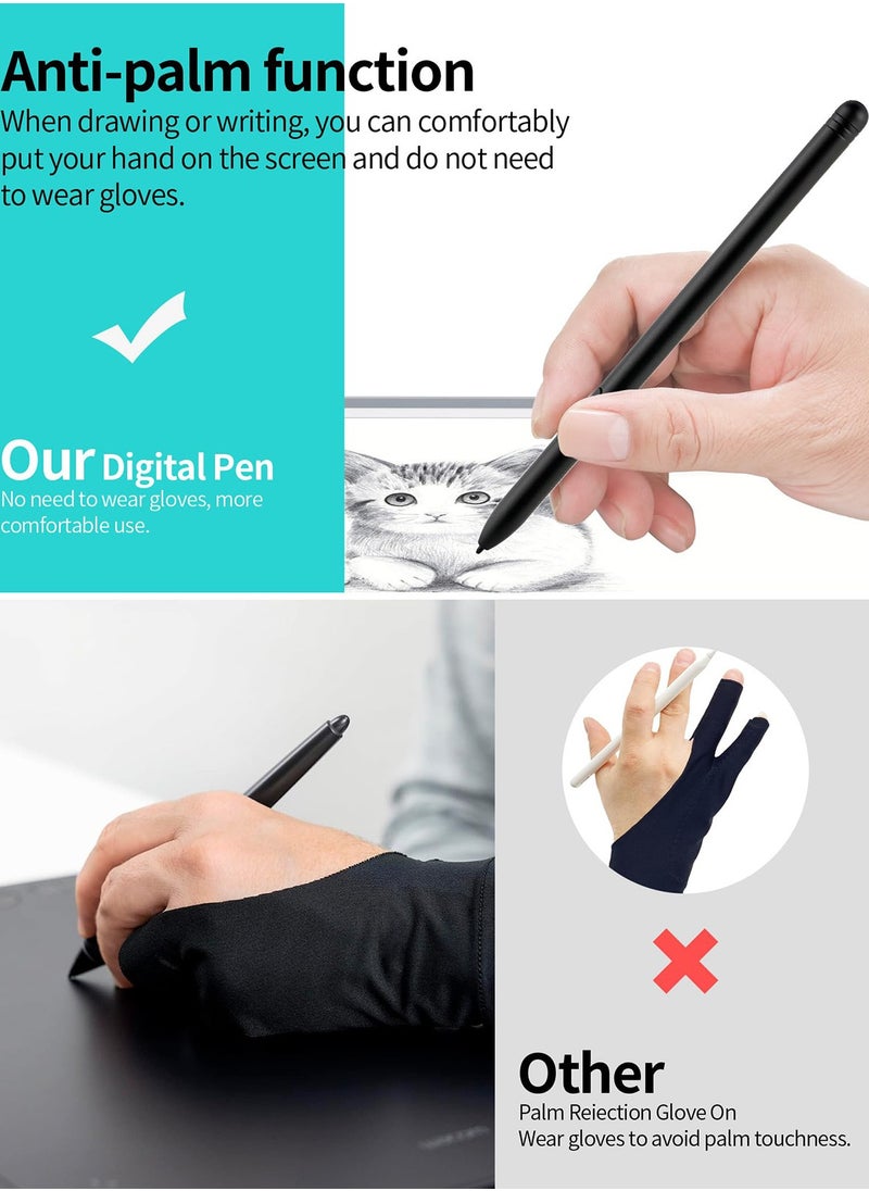 General - Stylus with 5 nibs, magnetic pen compatible with Galaxy Tab S6 Lite/S9 Plus/S9 Ultra/23 Ultra/Samsung S Pen replacement, pressure sensitive 4096 - Image 1
