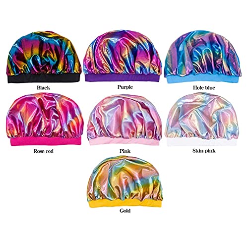 TALE KING Kids Bonnets for Girls Sleeping Satin Bonnets for Kids Little Girls Satin Bonnet for Curly Hair Silk Sleep Cap Night Caps Purple - Image 3
