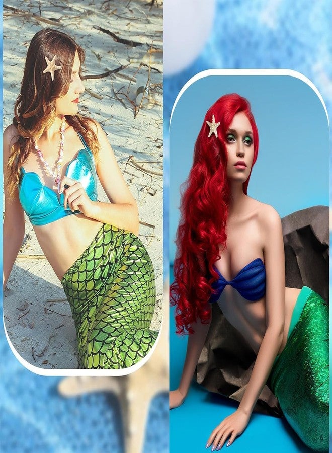 Melodio 2Pcs Ocean-Inspired Hair Clips for Women, Starfish and Seashell Barrettes, Retro Side Bang Duckbill Clips, Faux Shell Decorative Hair Accessories - Image 4