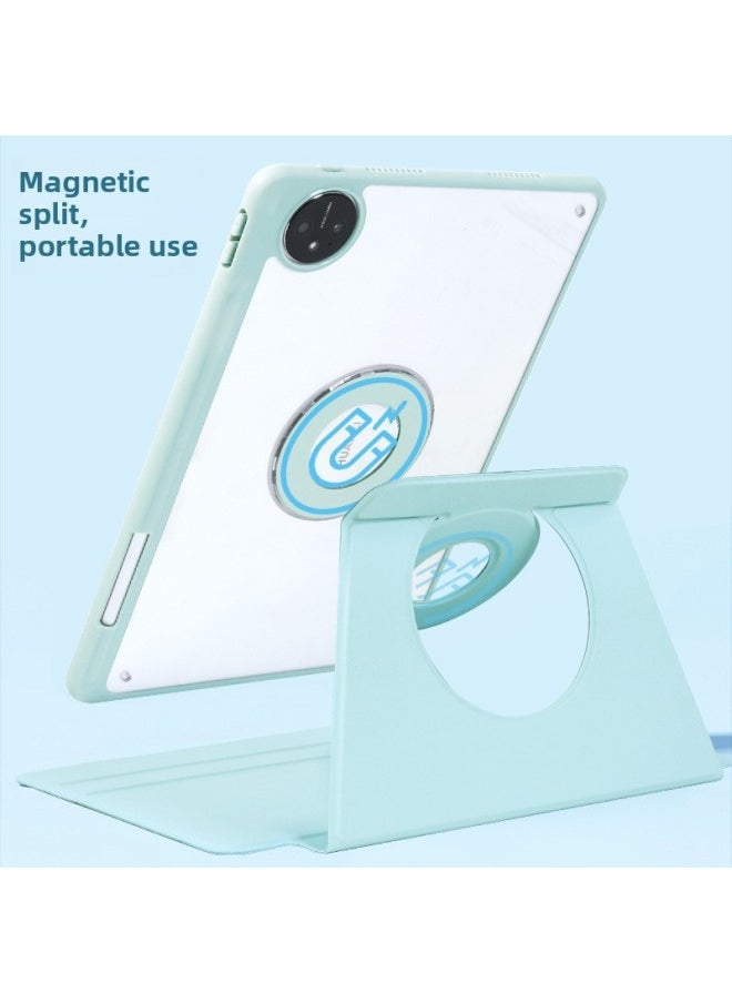 Generic - For Huawei MatePadAir12 Tablet Protective Cover 11.5S Magnetic Suction Pro12.2 Split 10.8 Rotary SE Applicable-Color:White Ice Blue [magnetic Ring Book]]-Applicable Model:Matepad 11.5 (s/air/23/24) Fully Universal - Image 1