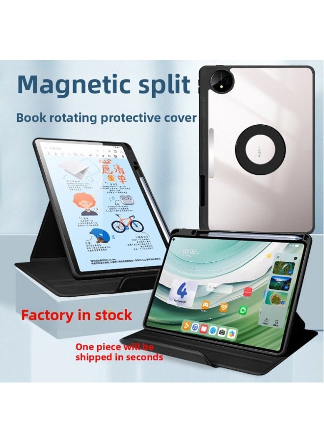 Generic - For Huawei MatePadAir12 Tablet Protective Cover 11.5S Magnetic Suction Pro12.2 Split 10.8 Rotary SE Applicable-Color:White Ice Blue [magnetic Ring Book]]-Applicable Model:Matepad 11.5 (s/air/23/24) Fully Universal - Image 1