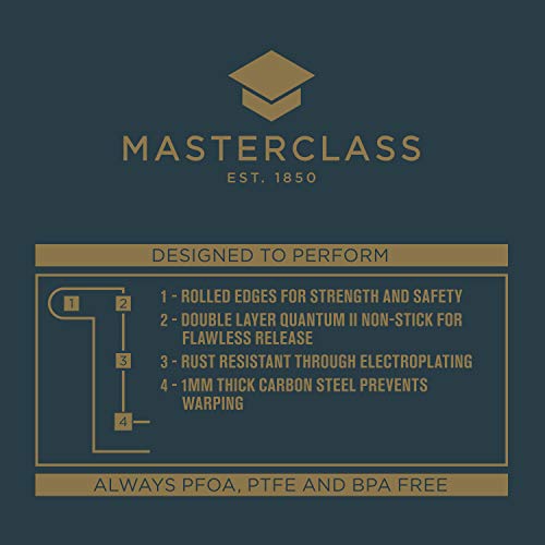 Master Class MasterClass Baking Sheet with PTFE, PFOA and BPA Free Non Stick, Robust 1mm Thick Carbon Steel, 35 x 28cm - Image 5