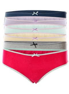 Mesery Bundle Of (6)Ultra Soft Hipster Panties - For Girls  - Image 1
